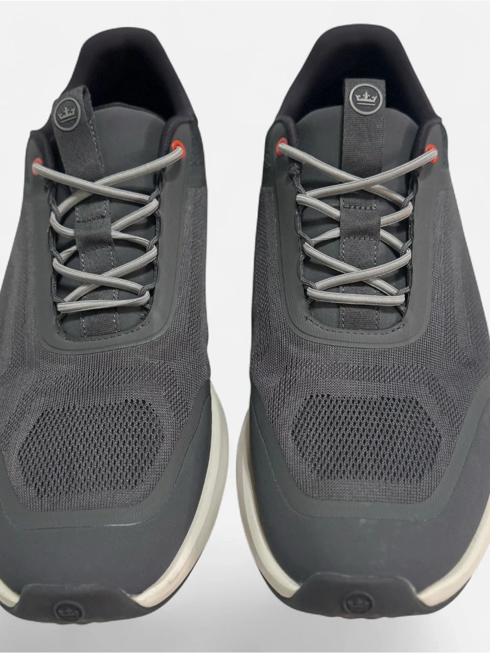 Peter Millar Men's Athletic Sneakers in Charcoal Gray with White Soles